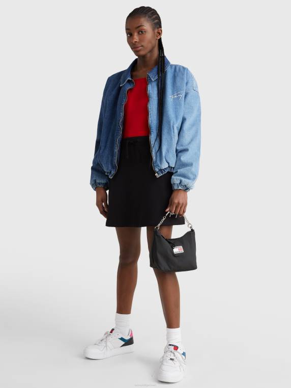 תיק כתף פלאק תג NX201833 שָׁחוֹר Tommy Hilfiger