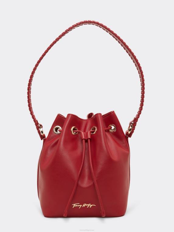 תיק דלי לוגו מעור יוקרתי NX201836 רויאל ברי Tommy Hilfiger