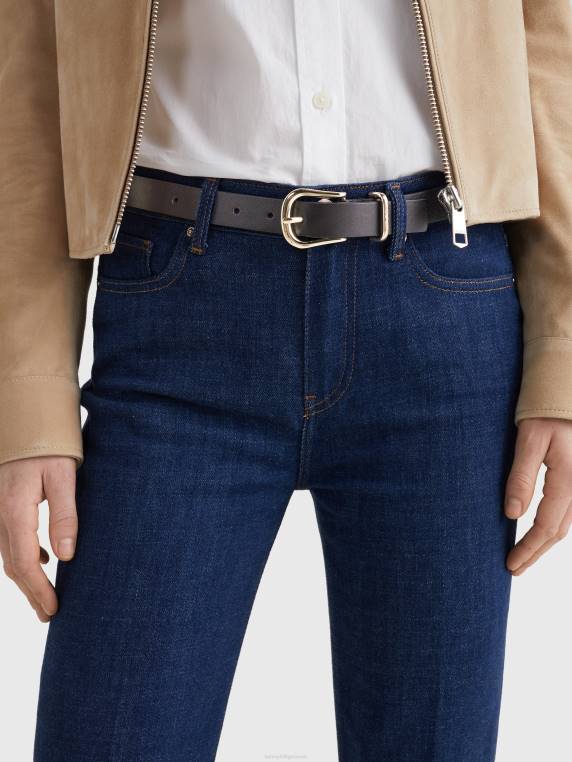 חגורת עור לוגו חתימה NX201843 שָׁחוֹר Tommy Hilfiger