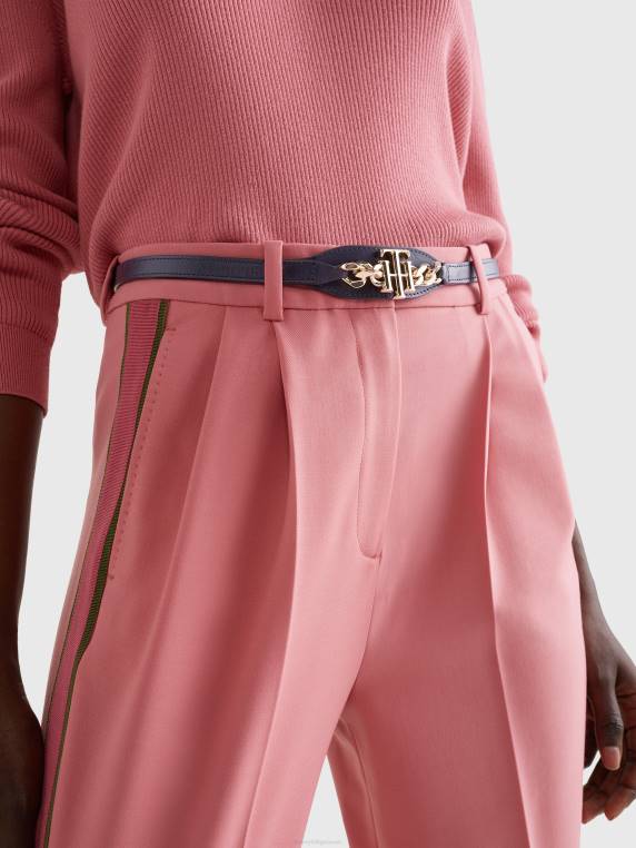 שרשרת מונוגרמה חגורת עור מותן גבוהה NX201846 שמיים מדבריים Tommy Hilfiger