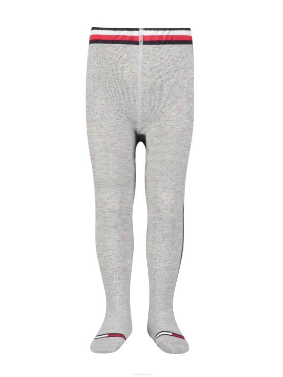 ילדים מקליטים גרביונים NX20184 מלאנג' אפור בהיר Tommy Hilfiger