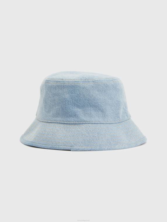 כובע דלי ג'ינס NX201864 שטיפת ג'ינס בחומצה Tommy Hilfiger