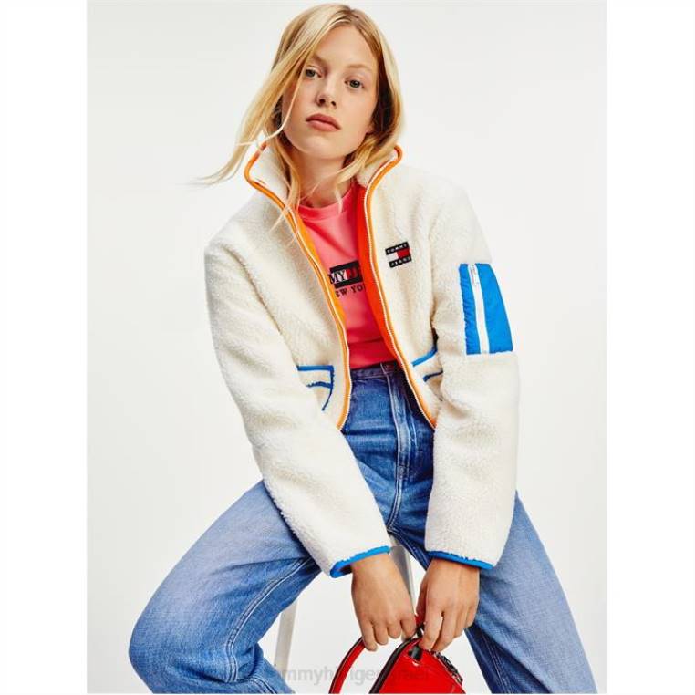 מעיל שרפה NX2019502 לבן Tommy Hilfiger