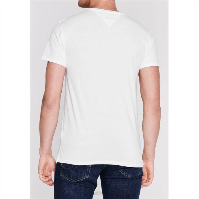 טי צווארון צוואר NX2019520 לבן Tommy Hilfiger