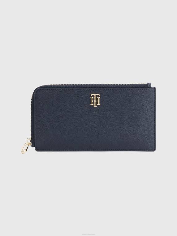 ארנק דק עם רוכסן NX201952 חלל כחול Tommy Hilfiger