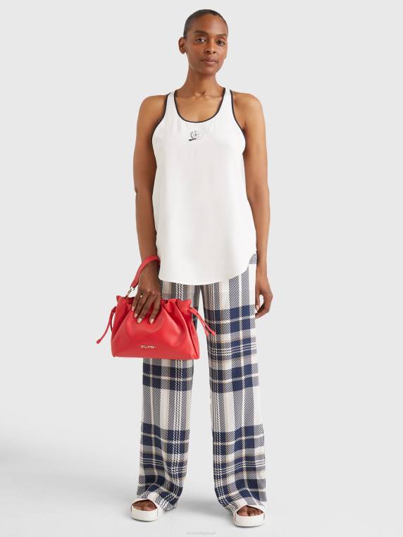 תיק קלאץ' יוקרתי מעור NX201957 שדות תותים Tommy Hilfiger