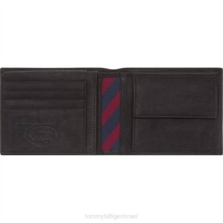 ארנק כיס מטבע עם דש ג'ונסון NX2019582 שָׁחוֹר Tommy Hilfiger
