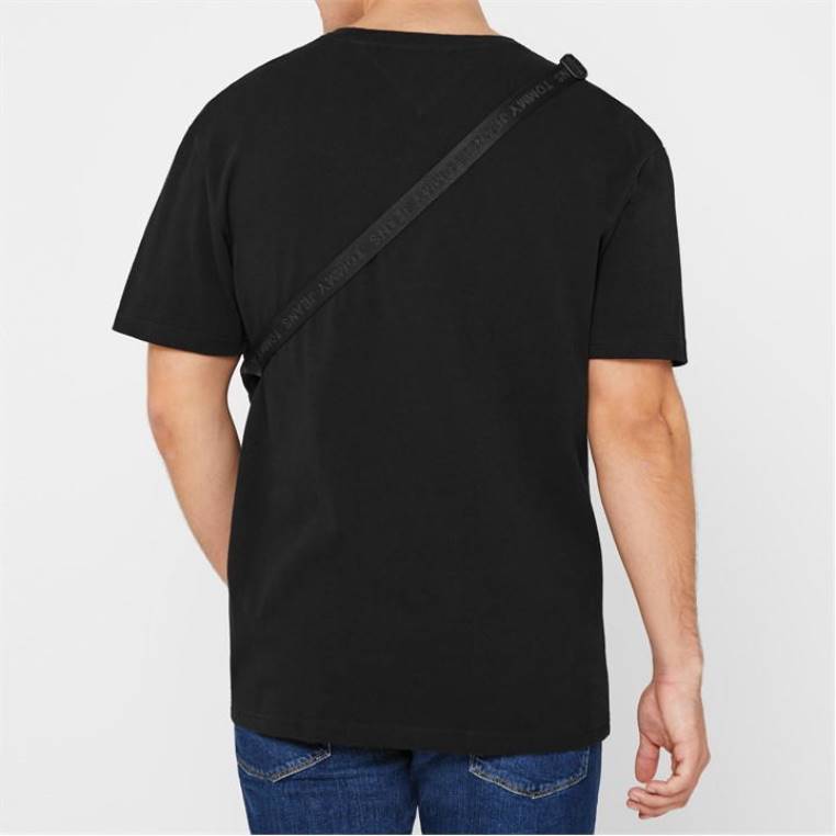 חולצת טריקו עם תג NX2019585 מיטות שחורות Tommy Hilfiger