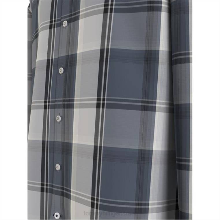 חולצה משובצת NX2019588 אפור 0 אה Tommy Hilfiger