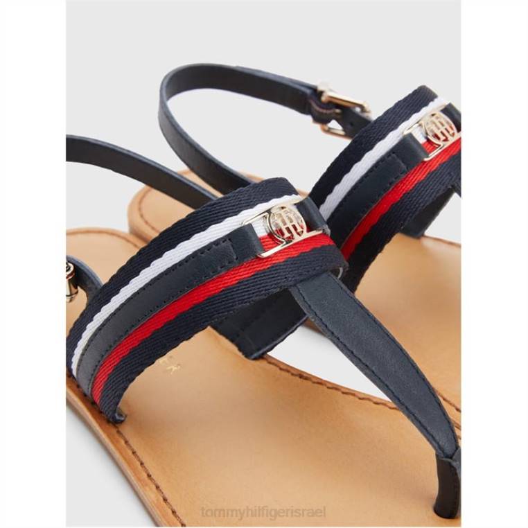 סנדלים שטוחים עם חגורה ארגונית NX2019589 שמיים מדבריים Tommy Hilfiger