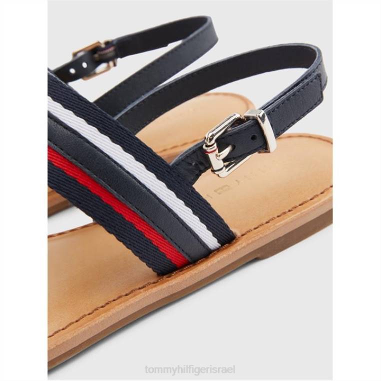סנדלים שטוחים עם חגורה ארגונית NX2019589 שמיים מדבריים Tommy Hilfiger