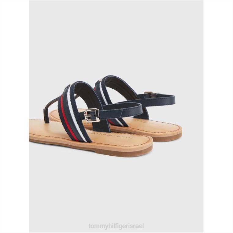 סנדלים שטוחים עם חגורה ארגונית NX2019589 שמיים מדבריים Tommy Hilfiger