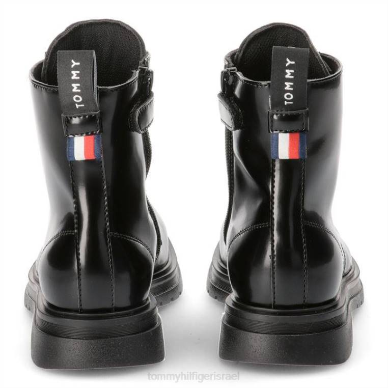 מגפי תחרה בפטנט NX2019628 שחור 999 Tommy Hilfiger