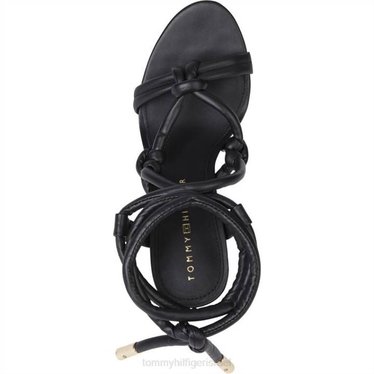 סנדל עם רצועות עקב גבוה NX2019637 שָׁחוֹר Tommy Hilfiger