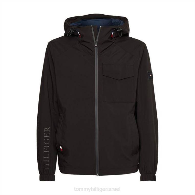 ז'קט קפוצ'ון טכני NX2019640 מיטות שחורות Tommy Hilfiger
