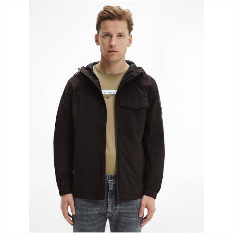 ז'קט קפוצ'ון טכני NX2019640 מיטות שחורות Tommy Hilfiger