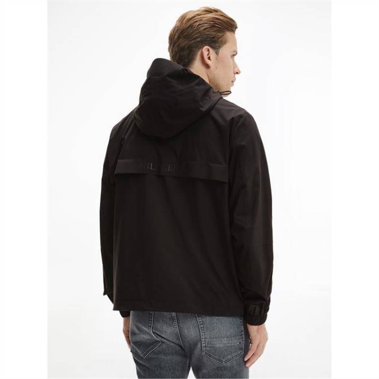 ז'קט קפוצ'ון טכני NX2019640 מיטות שחורות Tommy Hilfiger