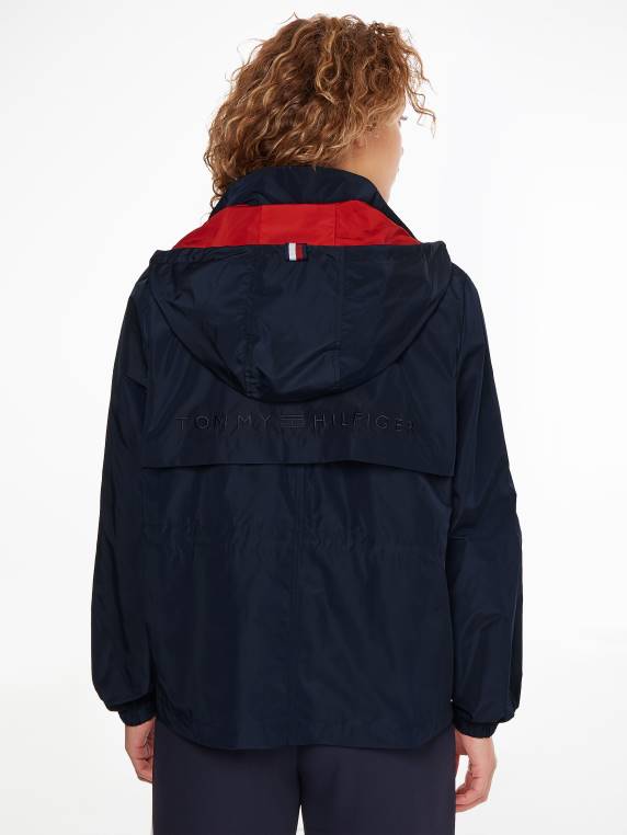מעיל רוח ניילון NX201967 שמיים מדבריים/אדום ראשוני Tommy Hilfiger