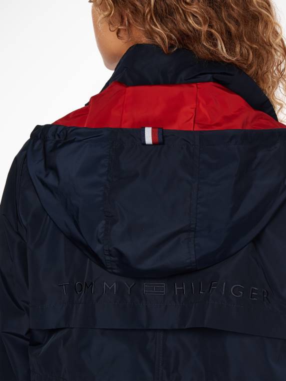 מעיל רוח ניילון NX201967 שמיים מדבריים/אדום ראשוני Tommy Hilfiger
