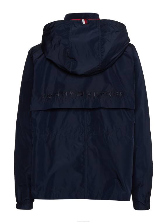 מעיל רוח ניילון NX201967 שמיים מדבריים/אדום ראשוני Tommy Hilfiger