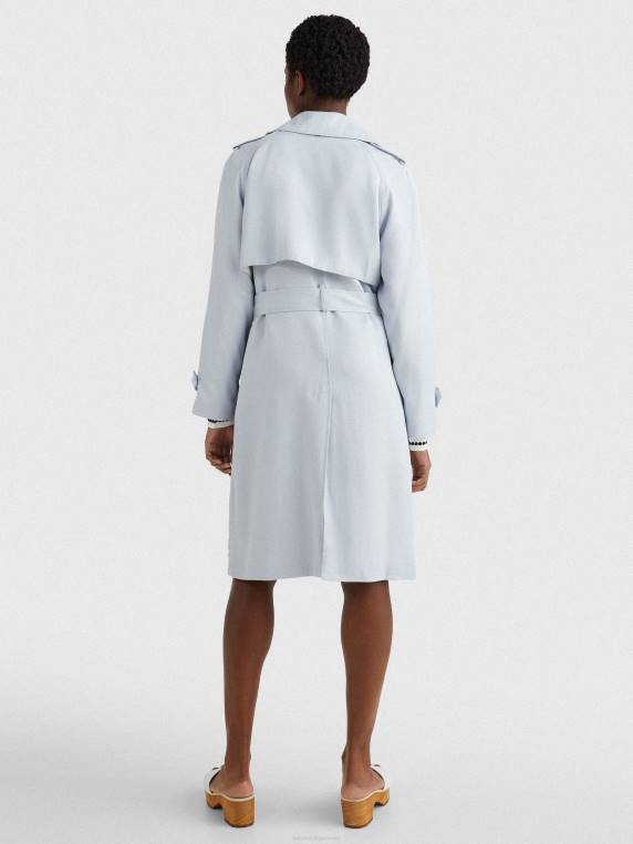 מעיל טרנץ' כפול חזה NX201968 כחול מבריז Tommy Hilfiger