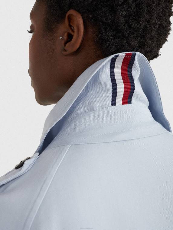 מעיל טרנץ' כפול חזה NX201968 כחול מבריז Tommy Hilfiger