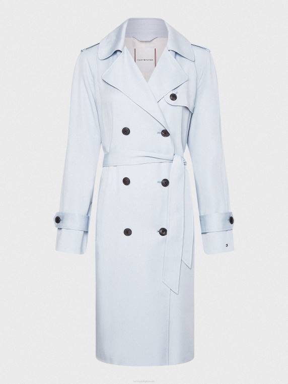 מעיל טרנץ' כפול חזה NX201968 כחול מבריז Tommy Hilfiger