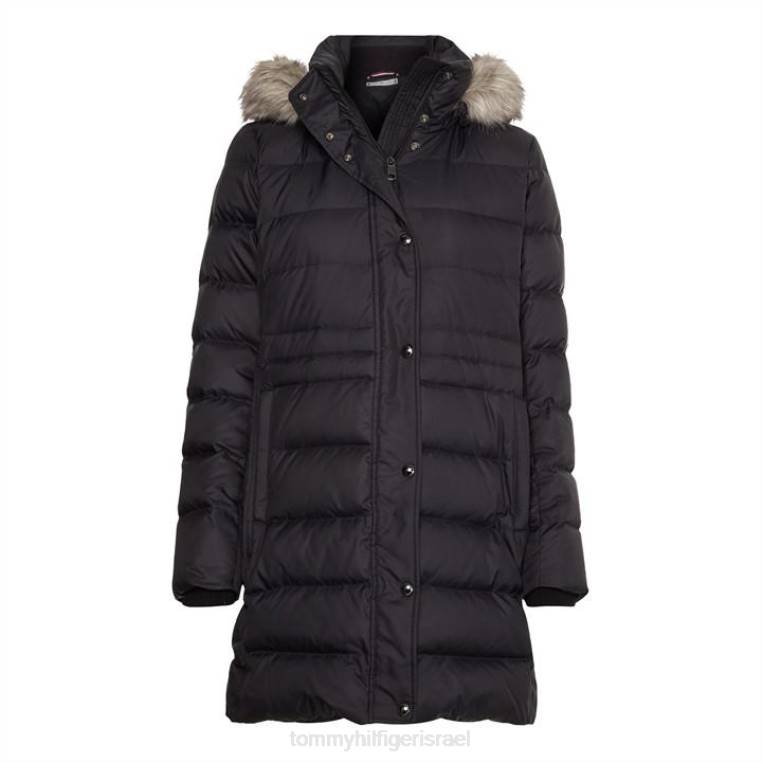 מעיל פוך טיירה עם פרווה NX2019705 שָׁחוֹר Tommy Hilfiger