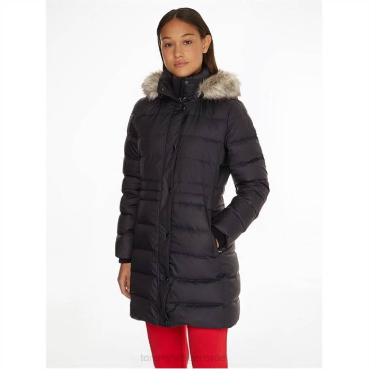 מעיל פוך טיירה עם פרווה NX2019705 שָׁחוֹר Tommy Hilfiger