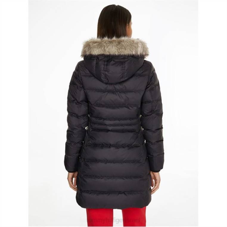 מעיל פוך טיירה עם פרווה NX2019705 שָׁחוֹר Tommy Hilfiger