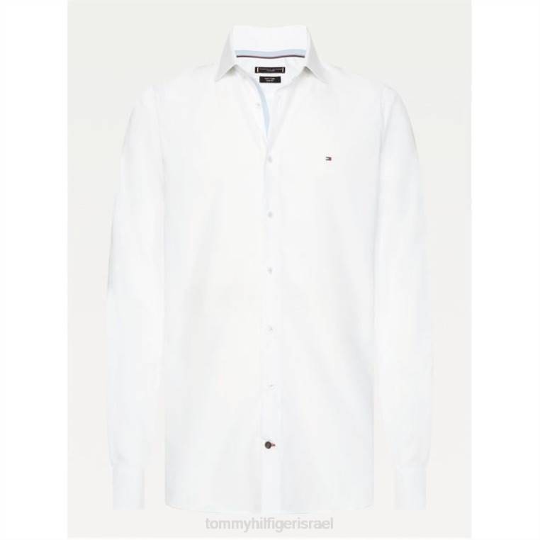 חולצה דקה קלאסית פופלין ליבה NX2019708 לבן Tommy Hilfiger
