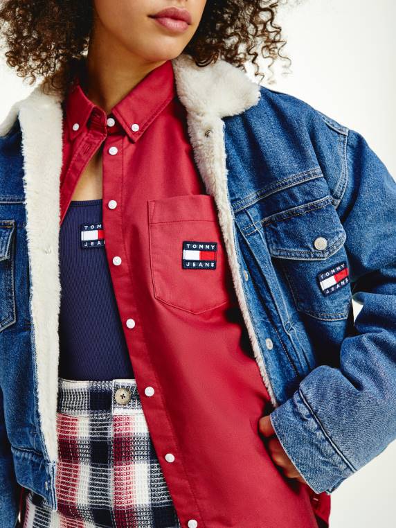 מעיל ג'ינס שרפה תג NX201970 אור ג'ינס Tommy Hilfiger