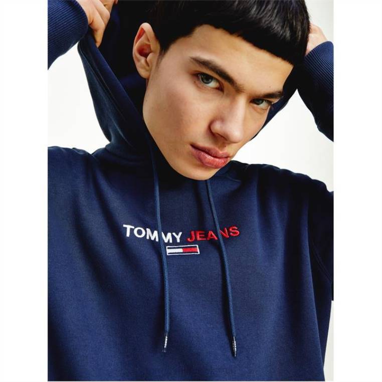 קפוצ'ון לוגו ליניארי NX2019711 twlightt navy c87 Tommy Hilfiger