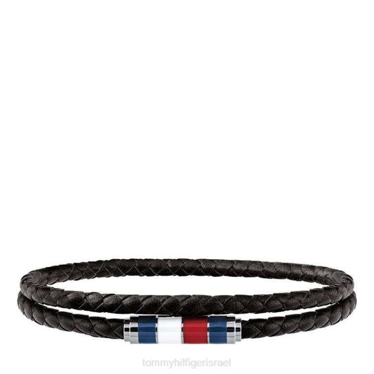 צמיד עור כפול NX2019722 שָׁחוֹר Tommy Hilfiger