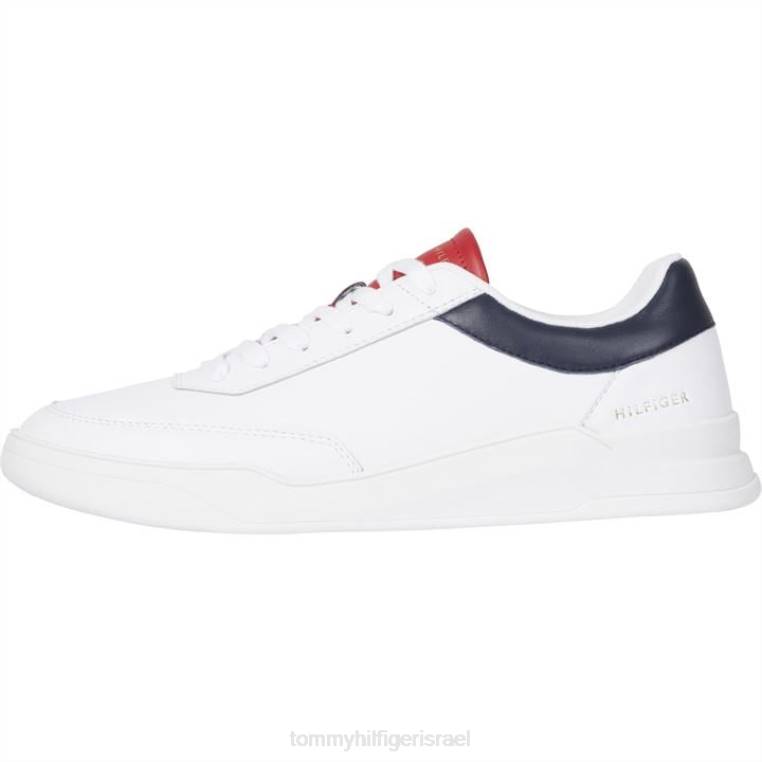 נעלי ספורט מוגבהות מעור NX2019736 לבן ybr Tommy Hilfiger