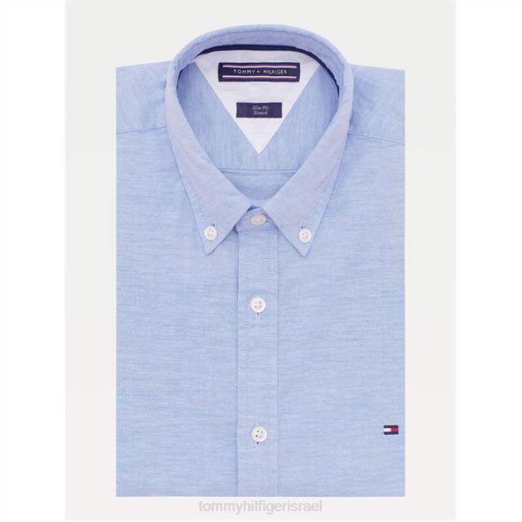 חולצת אוקספורד בגזרה דקיקה NX2019744 כחול 474 Tommy Hilfiger