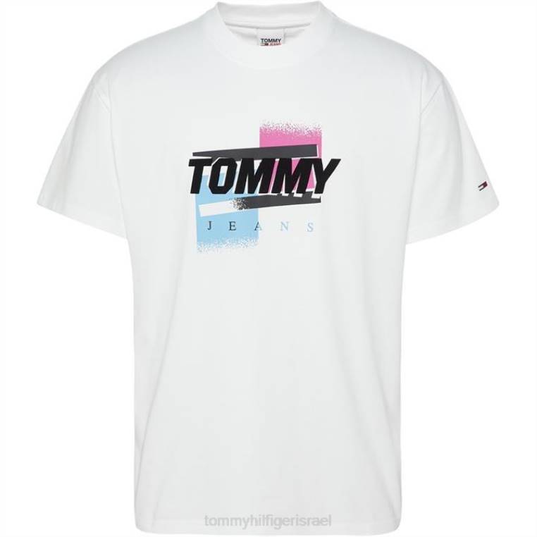גרפיקה דהויה NX2019746 לבן ybr Tommy Hilfiger