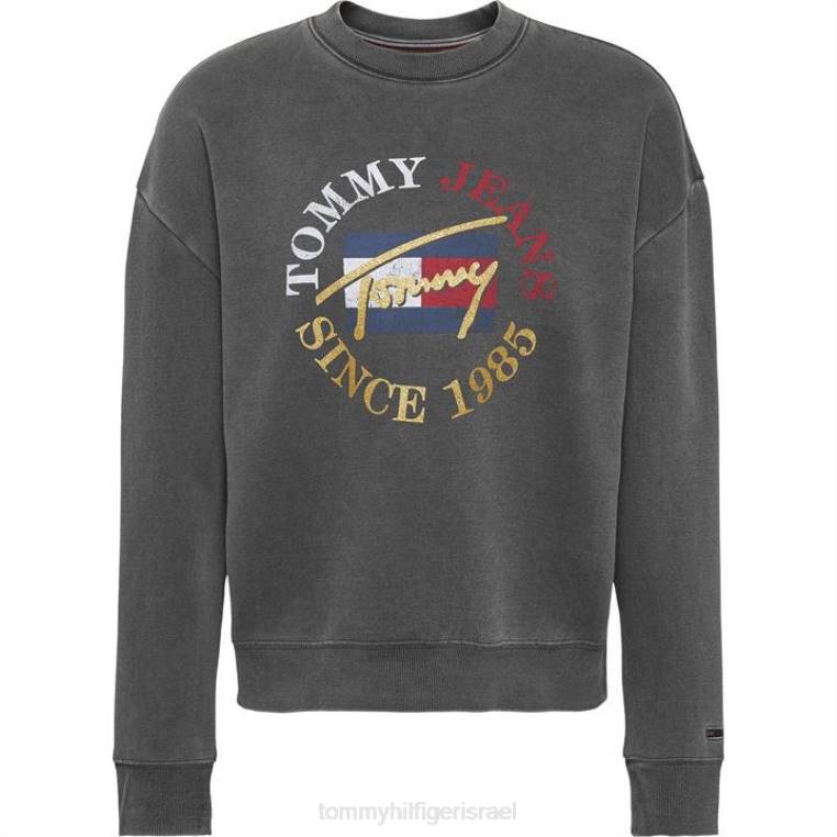 סווטשירט צוות ברונזה וינטג' NX2019755 שָׁחוֹר Tommy Hilfiger