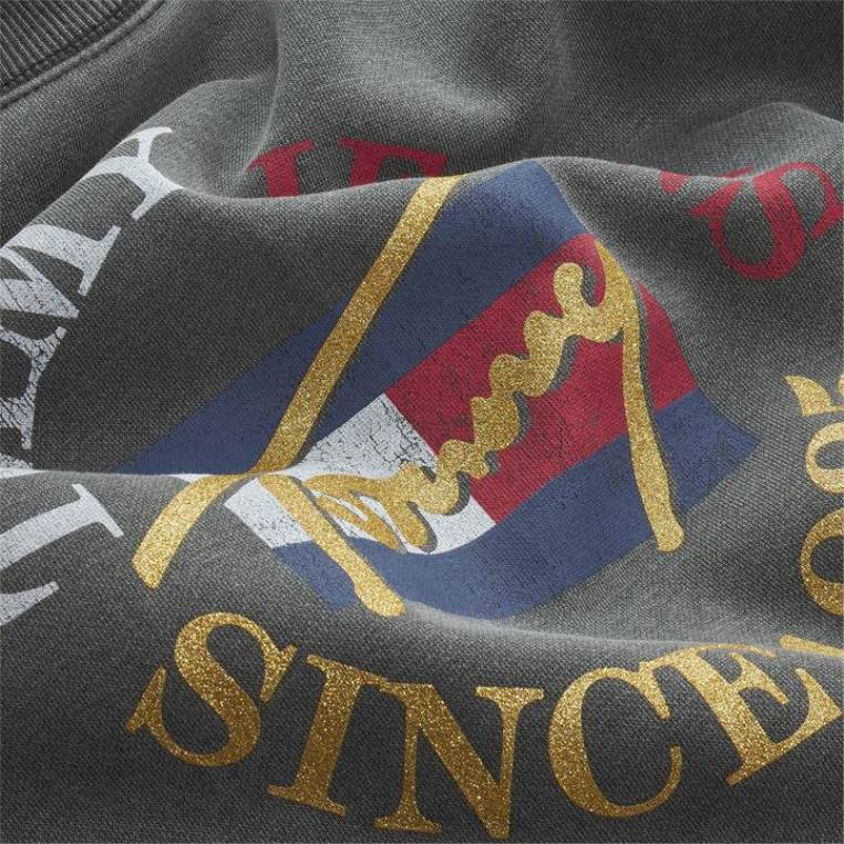 סווטשירט צוות ברונזה וינטג' NX2019755 שָׁחוֹר Tommy Hilfiger