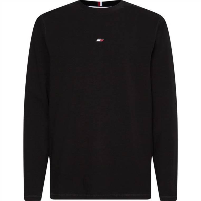 חולצת טריקו חיונית עם שרוולים ארוכים NX2019773 שָׁחוֹר Tommy Hilfiger