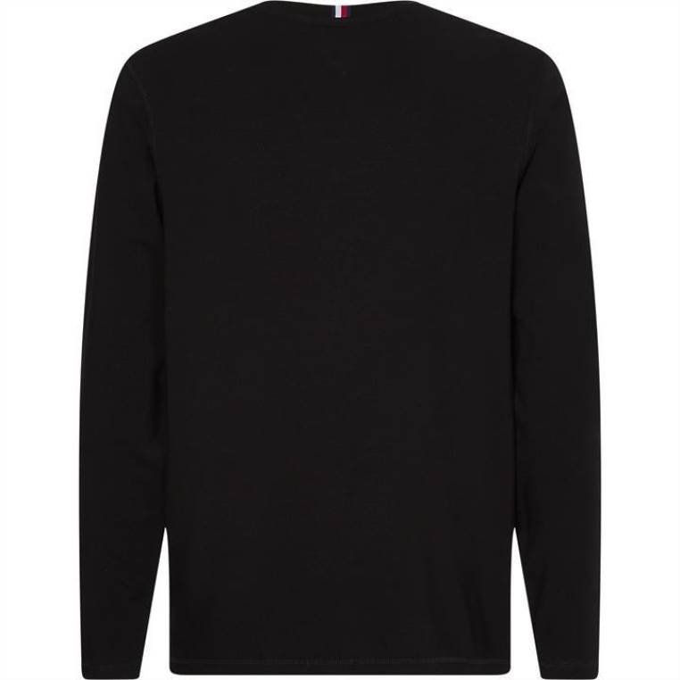 חולצת טריקו חיונית עם שרוולים ארוכים NX2019773 שָׁחוֹר Tommy Hilfiger