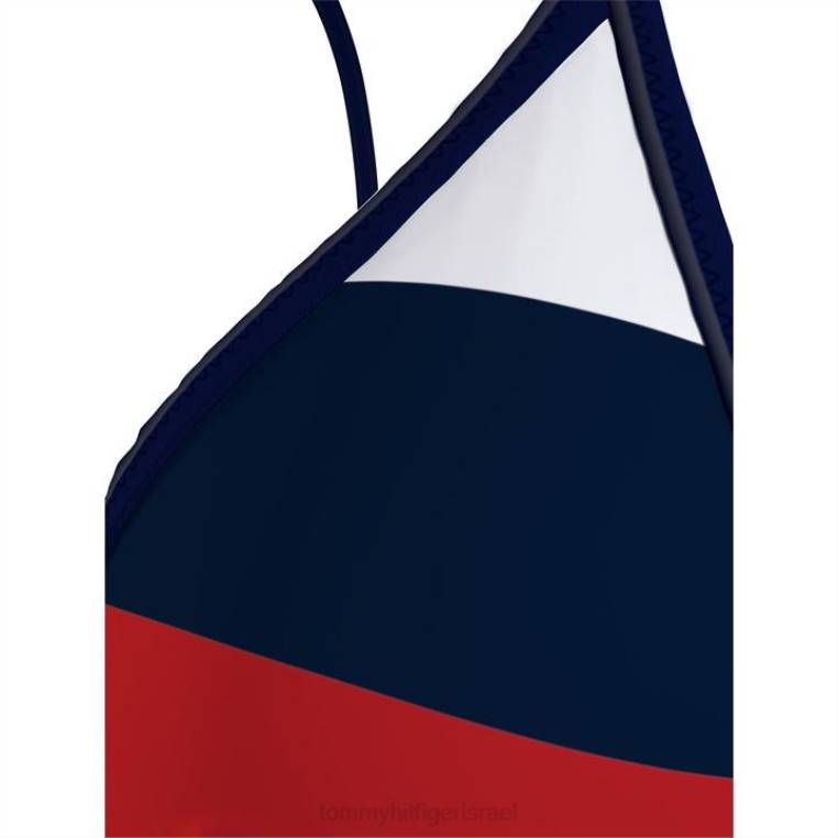 טופ ביקיני קבוע משולש NX2019807 פס רוגבי Tommy Hilfiger