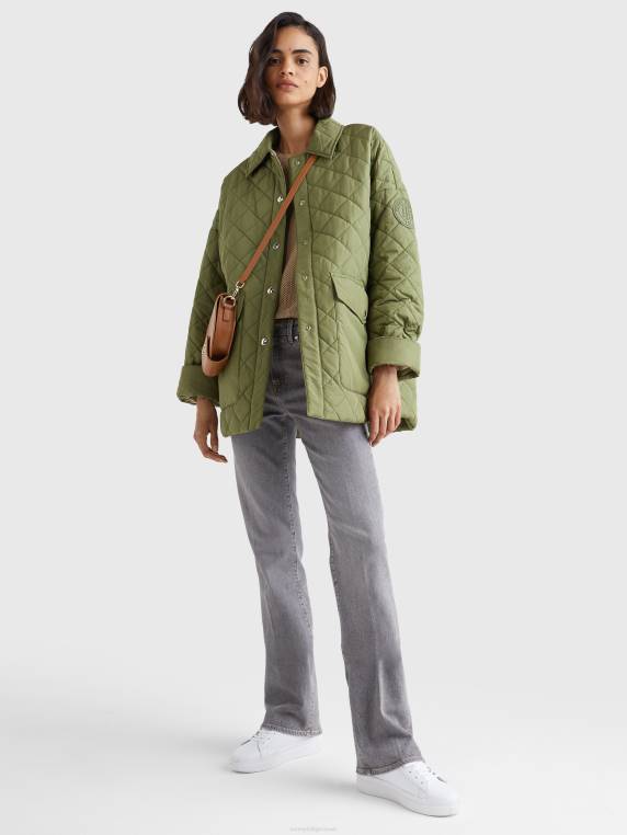 צריף קצר רגוע מרופדת יהלומים NX201980 פארקי מטרו Tommy Hilfiger