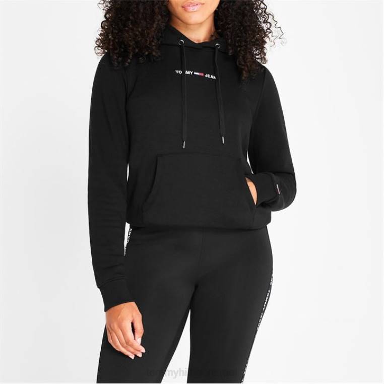 קפוצ'ון לוגו ליניארי NX2019811 מיטות שחורות Tommy Hilfiger