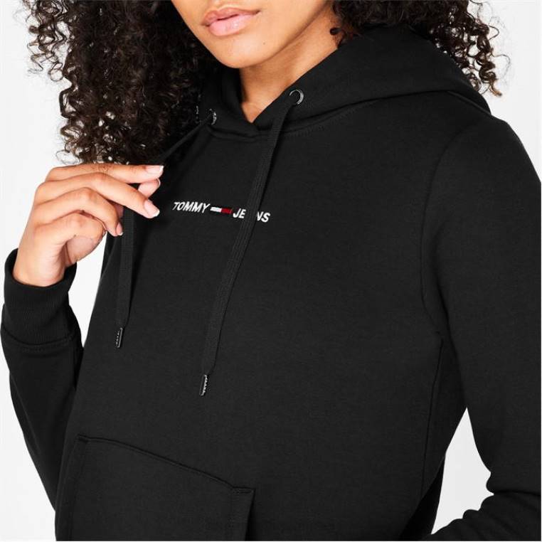 קפוצ'ון לוגו ליניארי NX2019811 מיטות שחורות Tommy Hilfiger