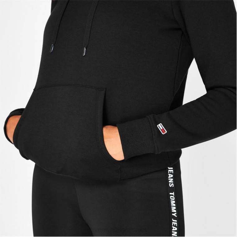 קפוצ'ון לוגו ליניארי NX2019811 מיטות שחורות Tommy Hilfiger