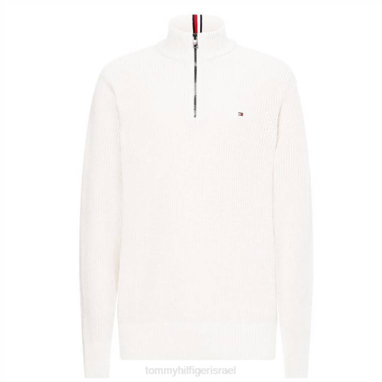 טומי טקסט חצי זיפ NX2019812 אלבסטר af3 Tommy Hilfiger