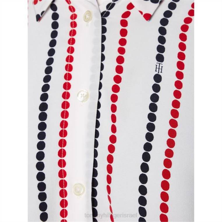 חולצת פסי ויסקוזה פלור NX2019827 נקודות stp Tommy Hilfiger