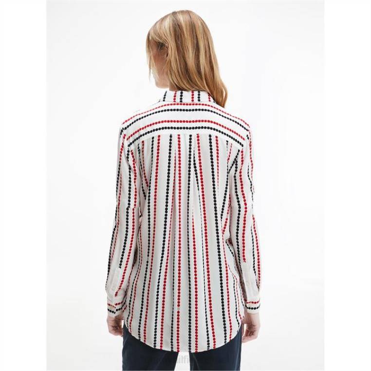 חולצת פסי ויסקוזה פלור NX2019827 נקודות stp Tommy Hilfiger