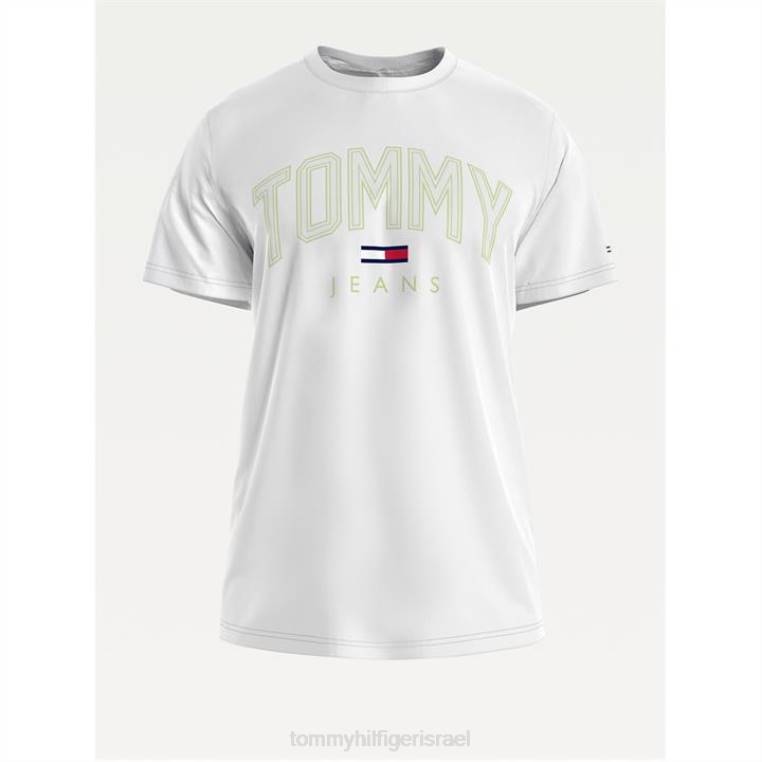 חולצת טריקו בצל של טומי ג'ינס NX2019829 לבן ybr Tommy Hilfiger